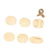 24x Неокрашенные деревянные вырезки Деревянные спилы Украшения Спортивная тематика с веревками