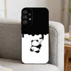 Иллюстрация P-Panda Чехол для телефона для Samsung S25,S24,S21,S22,S23,S30,Ultra,S20,Plus,Fe,Note,10,9,5G Черный чехол