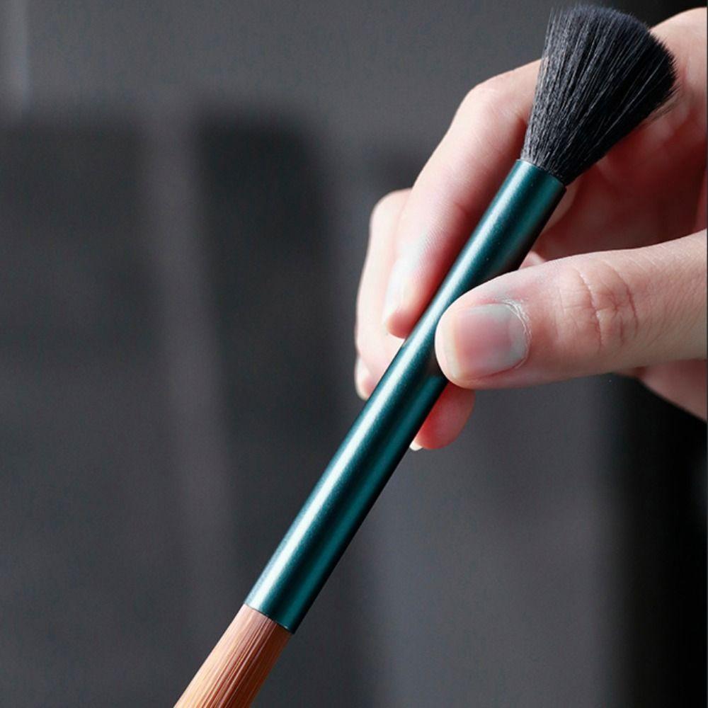 Soft &Hard Bristle Coffee Powder Cleaning Brush Aluminum Handle Coffee Machine Brush Bar