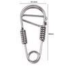 Stainless Steel Clasp Dual Lock Keychain Snap Clip Carabiner Key Ring  Belt Clip