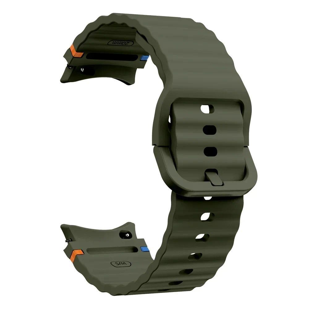 Оригинальный ремешок для Samsung Galaxy Watch 7 Браслет Ремешок Correa Galaxy Watch 7/FE/5 Pro Watch 6/4 Classic 44мм 40мм Силиконовый ремешок