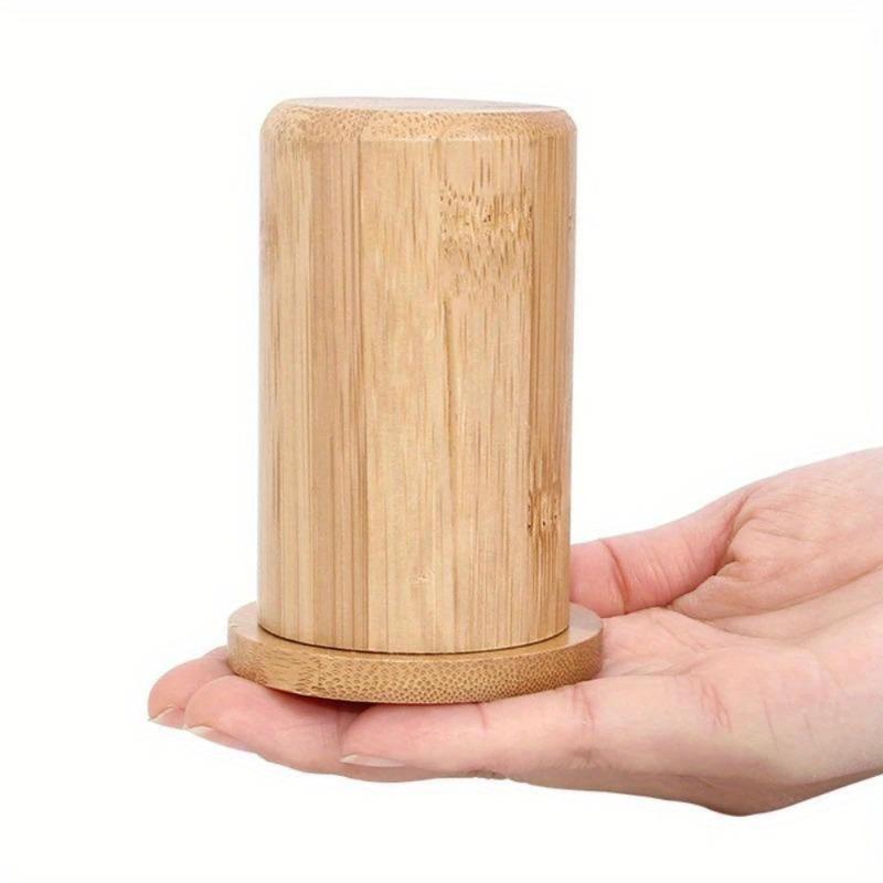 2PCS Bamboo Toothpick Box with Lid Portable Household Hotel Restaurant Kitchen Tooth Pick Holders Storage Boxes Decoration Tools