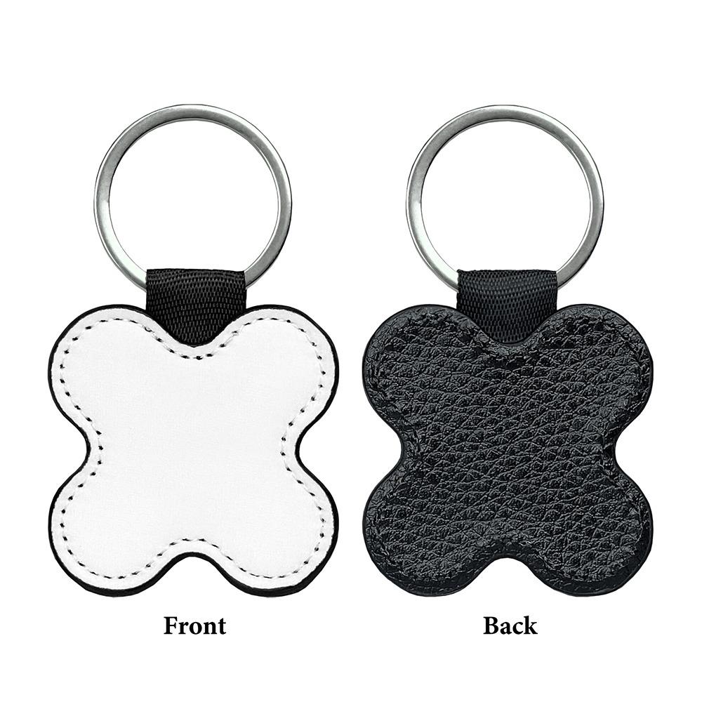 DIY Dye Sublimation Blanks Keychain Creative Double Sides Blank ID Tags Keyring Backpack Decor