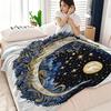 1pc Star Dreamy Starry Sky Aesthetic Flannel Blanket, Super Soft Sofa Blanket, Printed Design, Modern Style, Suitable for Sofa Bed Travel, Birthday Va