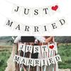 Bridal Shower Bunting Banner Just Married Paper Garland Letter Banner  Party Decoration Supplies