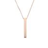 2023 Fashion Black Rectangle Pendant Necklace Men Collar Trendy Simple Stainless Steel Chain Women Necklace Jewelry Gift