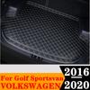 Sinjayer Car Trunk Mat Waterproof AUTO Tail Boot Carpets High Side Cargo Cover Pad Liner For Volkswagen VW Golf Sportsvan