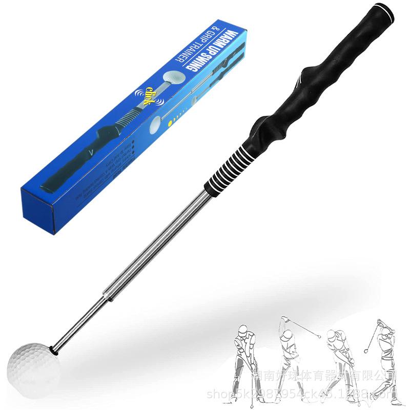 Golf Swing Trainer, Adjustable Length Swing Practice Aid with Sound Feedback, Portable Training Stick for Beginners