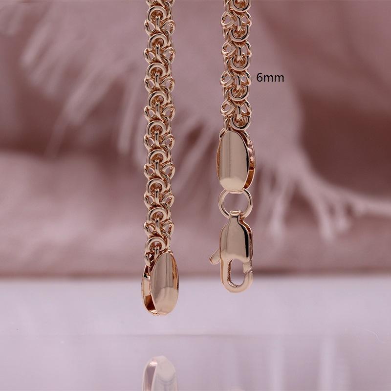 Fashion Rose Gold Necklace Matching Fashion Exquisite Girls Banquet Birthday Gift