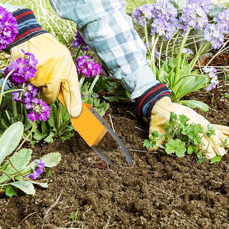 Ручной культиватор Garden Bandit — прочный, простой в использовании, V-образный вилочный наконечник для прополки и удаления почвы, 1 шт.