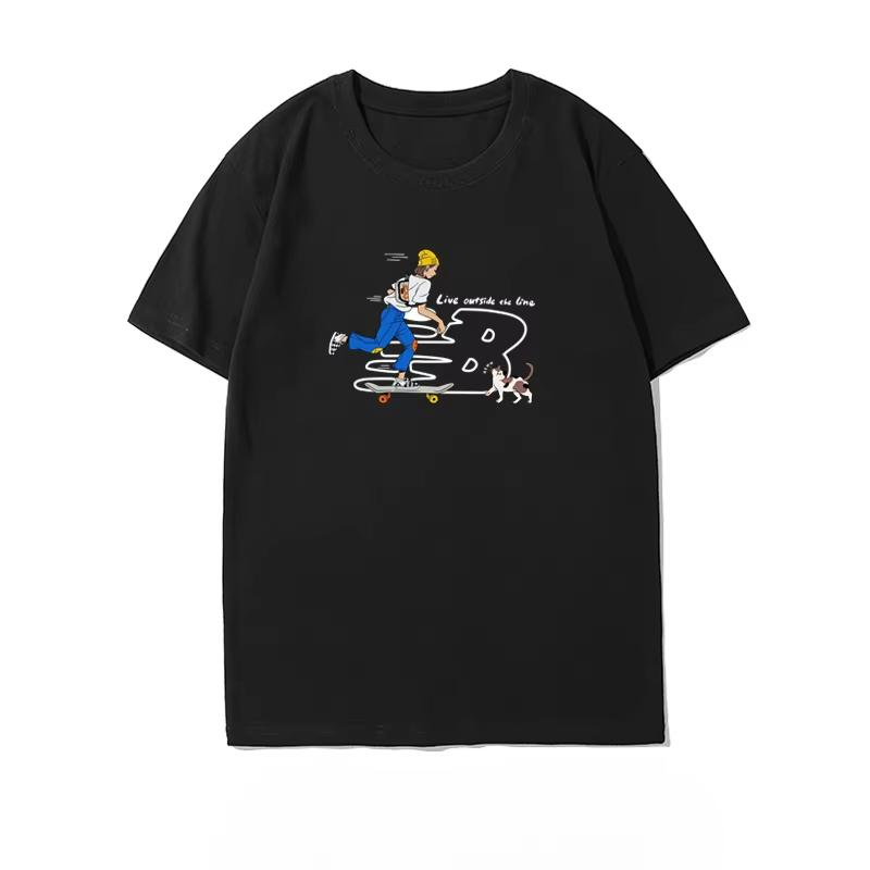 Модный тренд лета 2025 года Новая марка Мужская и женская футболка с коротким рукавом Высококлассный модный бренд 100% хлопок Футболка с принтом