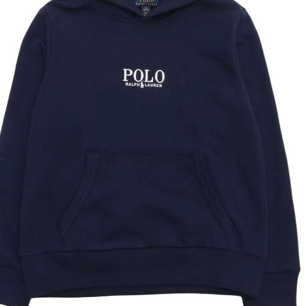 Худи Polo Ralph Lauren с надписью, карманом и длинными рукавами, детские худи, темно-синий 323961255-002
