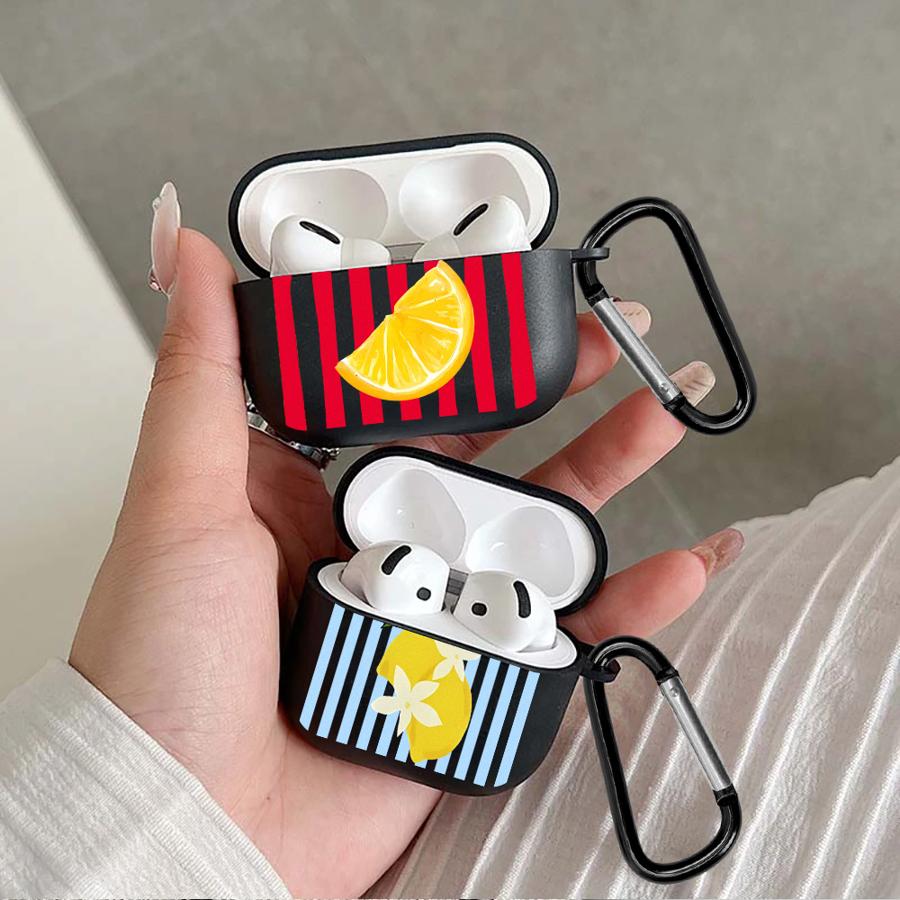 Чехол для наушников Cover Case Для Airpods 4 Pro 1 2 Pro2 3 Pro3 Лимон Cool Полосатый Узор