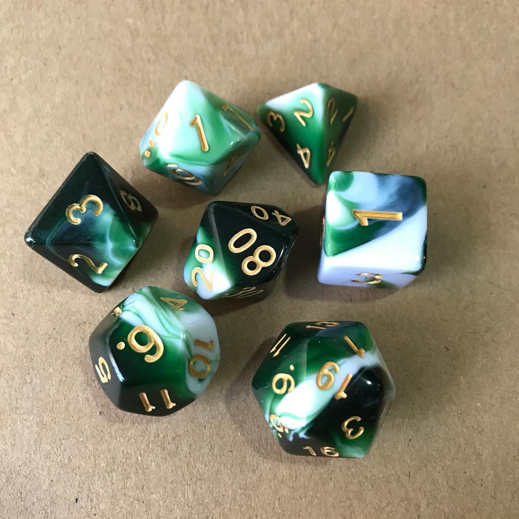 7 шт./лот, многогранные игральные кости из смолы D&D D4 D6 D8 D10 D% D12 D20, многогранные игральные кости TRPG, настольные игры