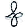 Silver Ring 'Sissi' Black (infinity) Silver Rhodium - 30x7 Mm