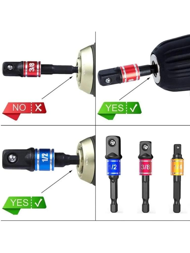 Торцевой ударный электрический удлинительный адаптер удлинитель переходник электрическая дрель шестигранный на высокоскоростной гайка штекер квадратный гаечный ключ