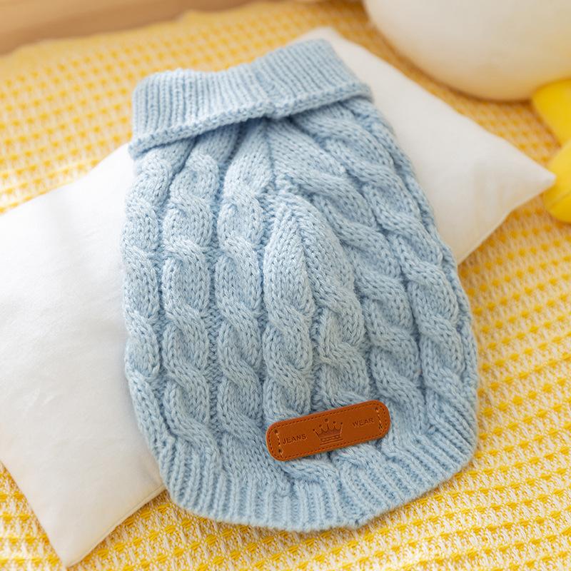 Осенне-зимняя теплая вязаная сумка для кошек, милый свитер для лысых кошек, плюшевая собака, чем медведь, одежда для домашних животных