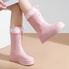Rain Shoes Women's Platform Fashion Korean Version Short Tube Big Head Boots Four Seasons Outdoor Internet Celebrities Can Wear Non-slip Waterproof R