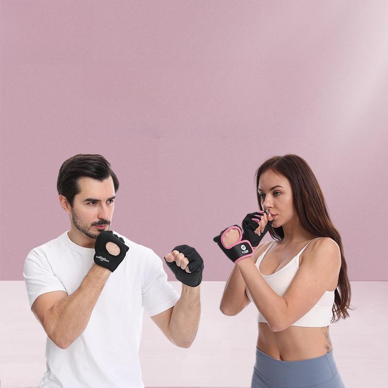 Men's and Women's Half-finger Fitness Gloves Non-slip Breathable Cycling Gloves Weightlifting Palm Protection Sports Gloves