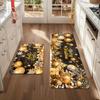 2Pcs Anti Fatigue Kitchen Rugs Christmas Waterproof Non-Slip Thick Cushioned Kitchen Mat Heavy Duty Comfort Standing Mat for Kitchen