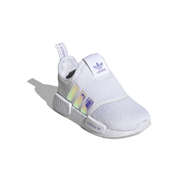 Adidas NMD 360 I Белые переливающиеся детские кроссовки Cloud-White Light-Purple Clear-Pink GX3320