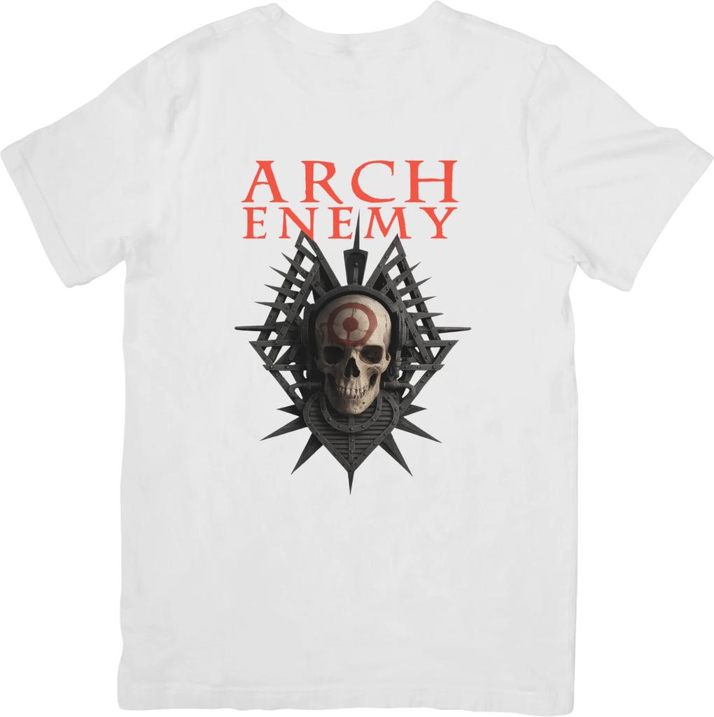 Arch Enemy Хеви-метал Музыка Подходит для мужчин и женщин Качественная хлопковая футболка Белая.