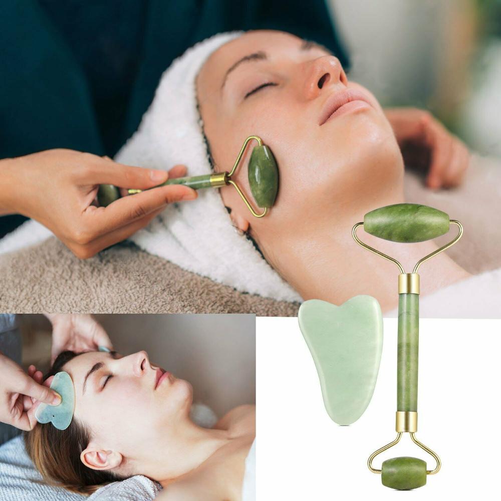 Natural Quartz Beauty tool Face Roller Guasha Board Body Face Massager Massager Tool