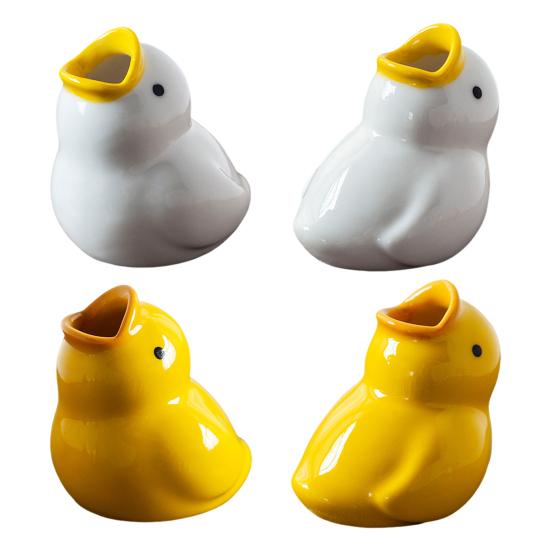 Cute Duck Toothbrush Holder High Durability Easy To Clean Animal Shaped Toothbrush Storage Rack Bathroom Decoration