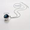 Luminous Starry Sky Glass Ball with Constellation Pattern Pendant Necklace - Men's Fashion Zinc Alloy Jewelry