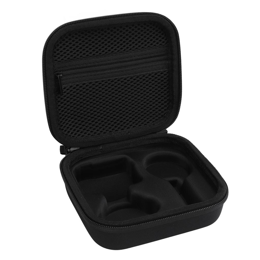 Action Camera Case with Two Way Zipper Mesh Pocket Black Nylon Drop Resistant Portable Water Resista