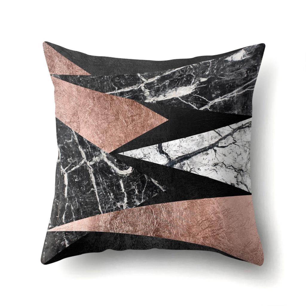 Geometric Marble Pattern Polyester Pillow Case European and American Fashion Simple Pillow Case