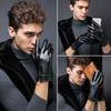 Men's Windproof Waterproof Leather Gloves Fleece Thermal Driving Gloves Touch Screen
