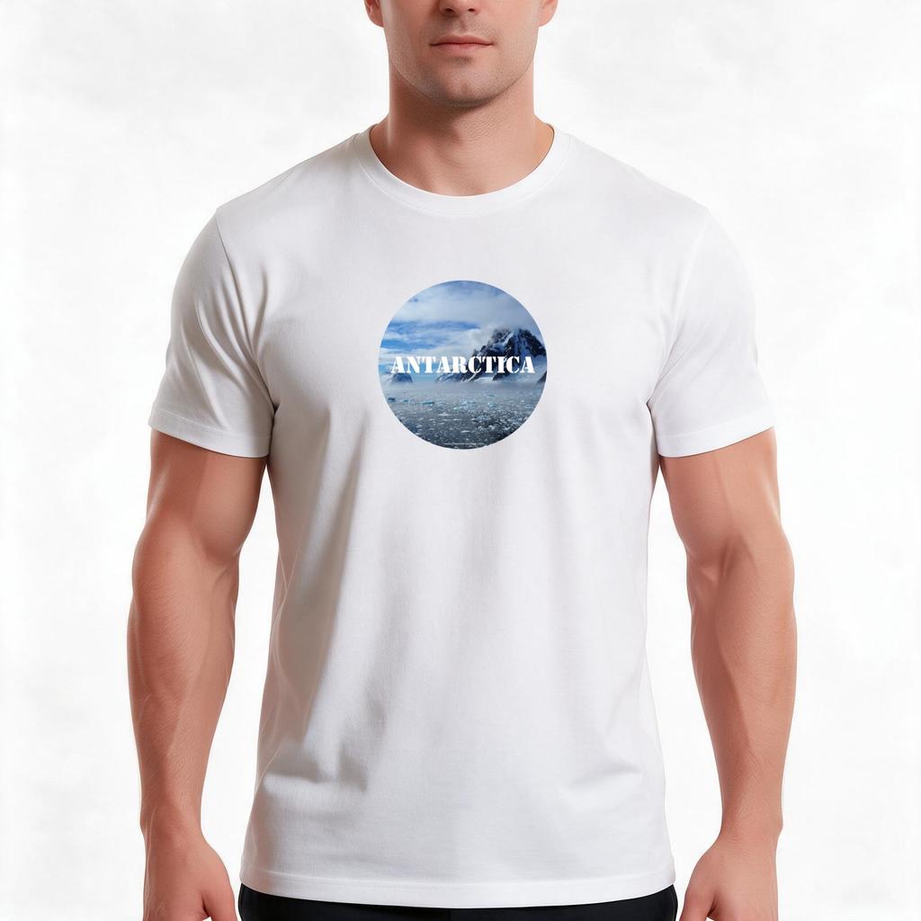 Antarctica Tshirt Summer Casual Cotton Tee Oversized Streetwear Tops Vintage Graphic Print Loose Fit Short Sleeve