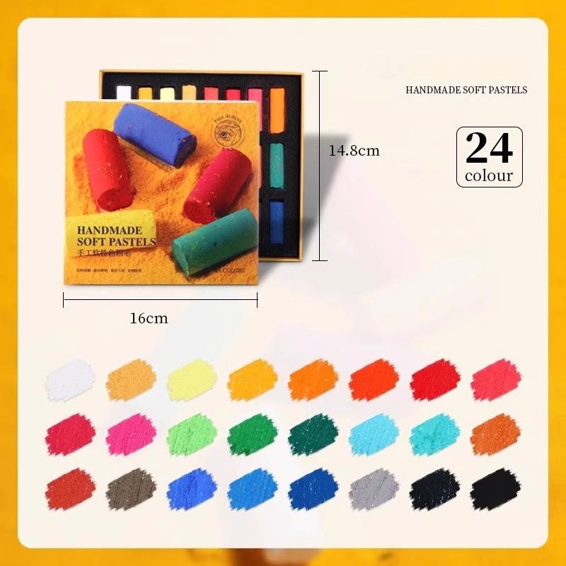 24/36/48Color handmade Soft Chalk Pastels Set for Artist Graffiti Drawing Coloring Art Stationery Supplies Overlapping Non Toxic