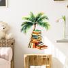Раскрашенная кокосовая пальма Книги Спальня Кабинет Дом Украшение Декоративные наклейки на стену