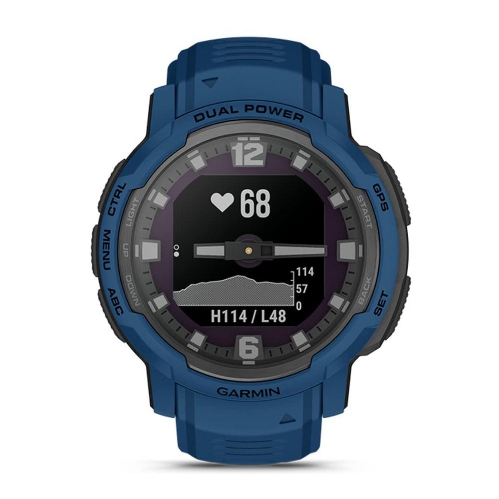 Garmin Instinct Crossover Dual Power Tidal Blue Suica совместимые с солнечной зарядкой совместимые прочные уличные GPS-часы умные часы [подлинные японские P
