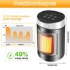 Portable Electric Smart Desktop Heater Table Mini Warmer With Thermostat Remote12H Timer For Home Bedroom Office Heating Fans