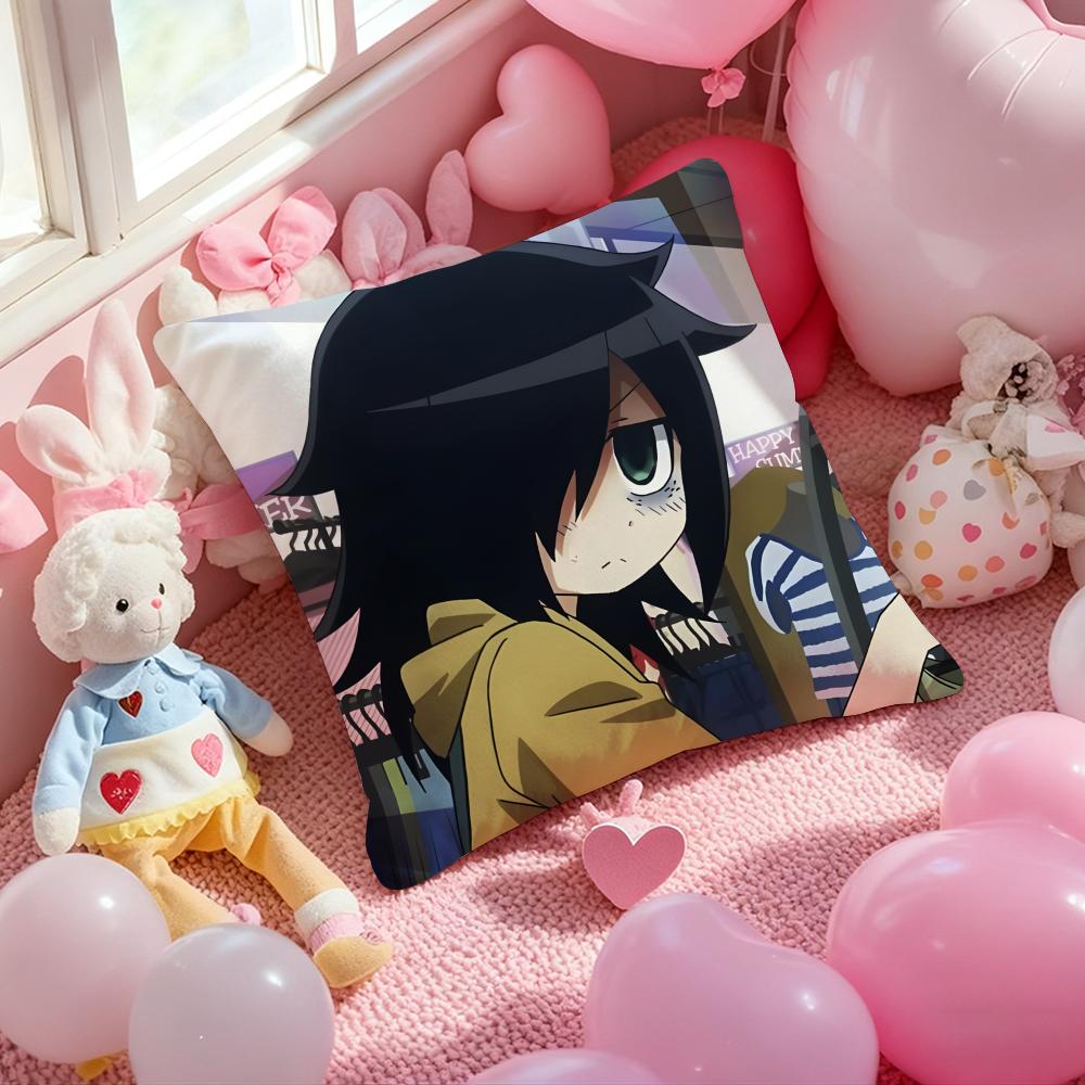 K-Kuroki T-Tomoko Наволочка Мягкая Плюшевая Ткань Двусторонняя Печатная Наволочка для Подушки Теплая Зимняя Подушка для Дивана