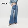 ONLY Women's 2024 Summer Retro Distressed Mid-Waist Loose Bootcut Jeans