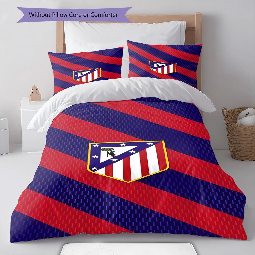 Atleti Bedding Quilt Set Quilt Cover Pillowcase Home Decoration Birthday Gift (1 * duvet cover + 2 * pillowcase, without core)