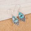 Rare Sky Blue Topaz Gemstone 925 Sterling Silver Jewelry Handmade Earrings 1.9" EE-85-3
