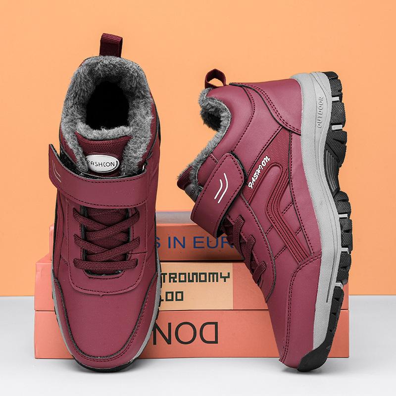 MCTIN Couple Sneakers Winter Plush Platform Warm Shoes for Women Casual Anti Slip Walking Shoes Men