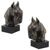 Schnauzer I - Dog Statue, Bust On Stone Base, Sculpture, Trophy for Dog Show by Brand