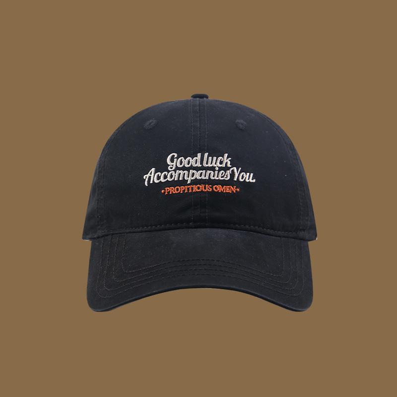 Fashion Letter Embroidery Vintage Wash Soft Crown Unisex Adjustable Daily Casual Baseball Cap