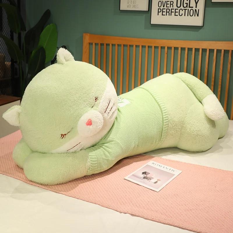 80 см детская игрушка мягкая подушка в виде животного милый свитер кошка подушка мягкая плюшевая подушка кошка подарок на день рождения