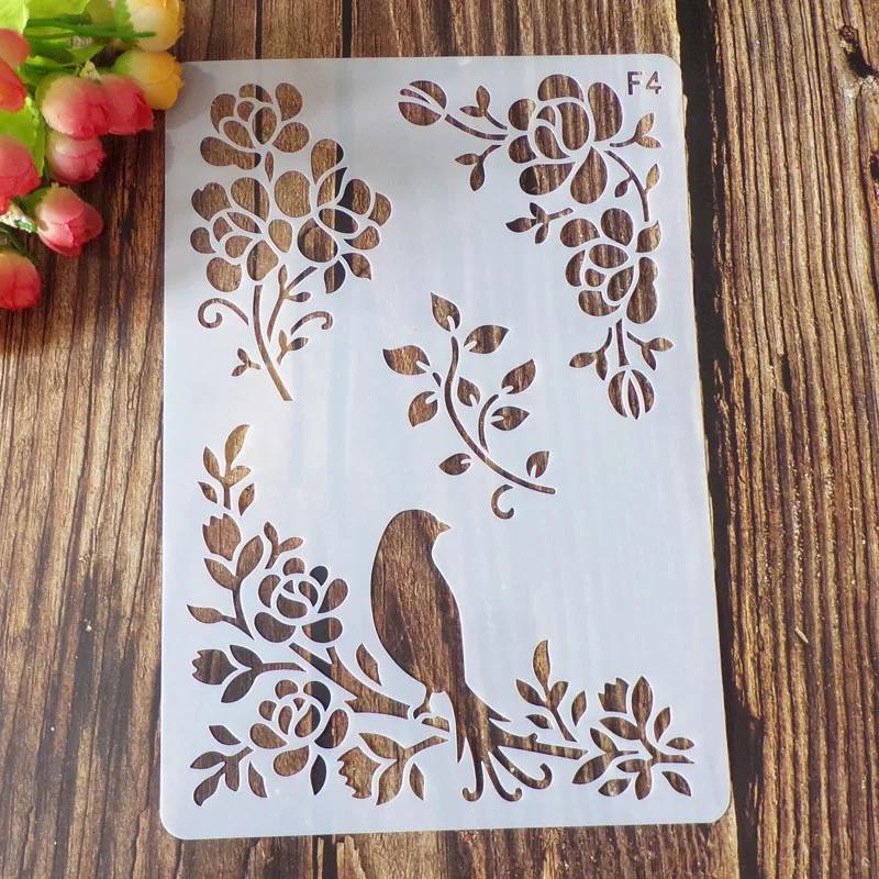 Листья DIY трафареты для наслоения настенная живопись скрапбукинг раскраска тиснение альбом декоративная открытка шаблон
