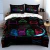 Neon geometric shapes pattern. Bedding sets Duvet cover sets Duvet covers Pillowcases(1*Duvet Cover 2*Pillowcases without duvet insert)
