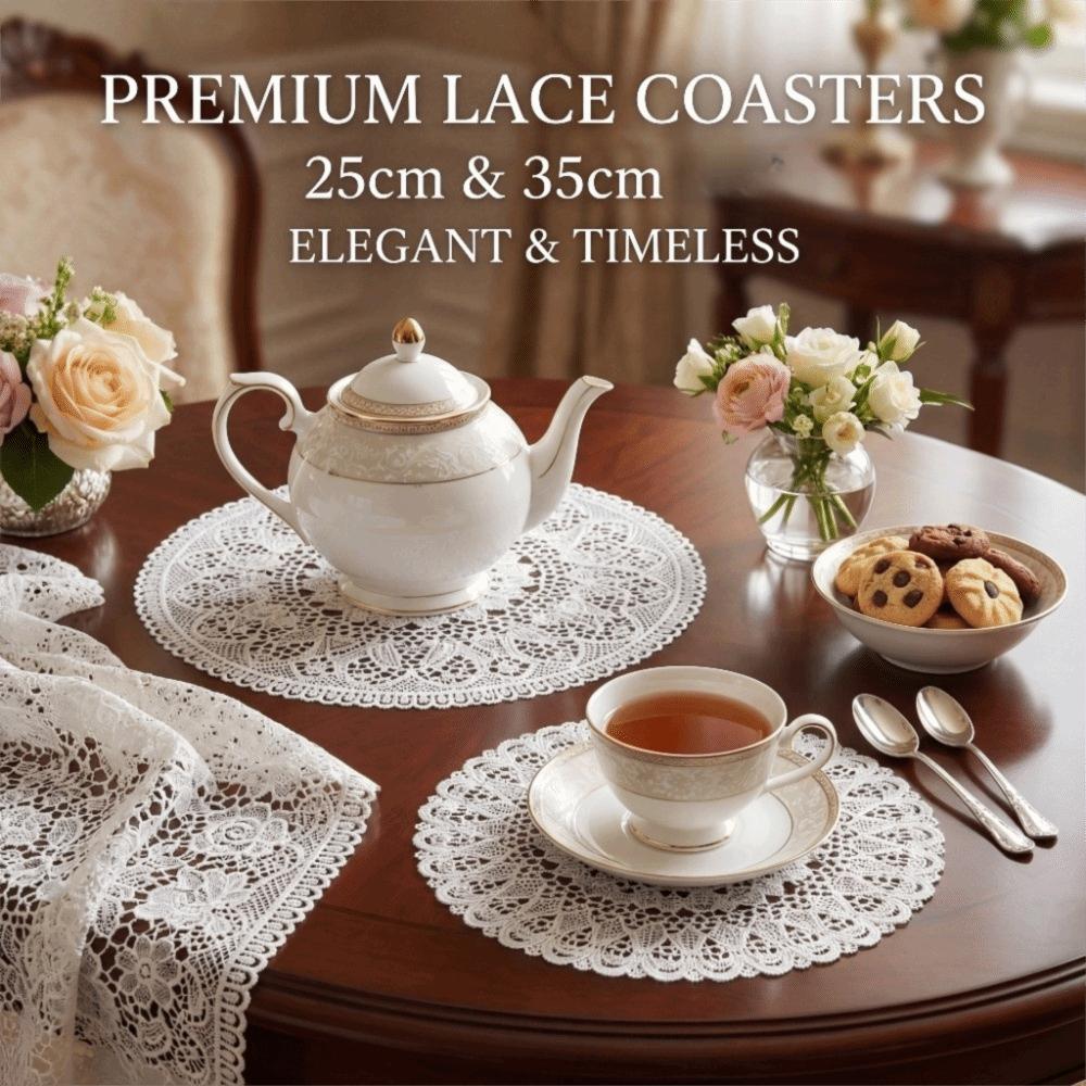 Embroidery Lace Table Cloth Insulated Vase Mat Nordic Style Table Doily Dining Table