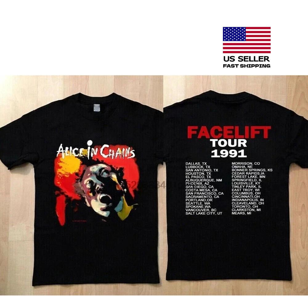 Alice In Chains Facelift 1991 Тур , Футболка унисекс с логотипом тура Alice In Chains