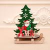 Wooden Christmas Tree Painted Assembly DIY Xmas Sled Ornaments Noel  Merry Christmas Decor Navidad Happy New